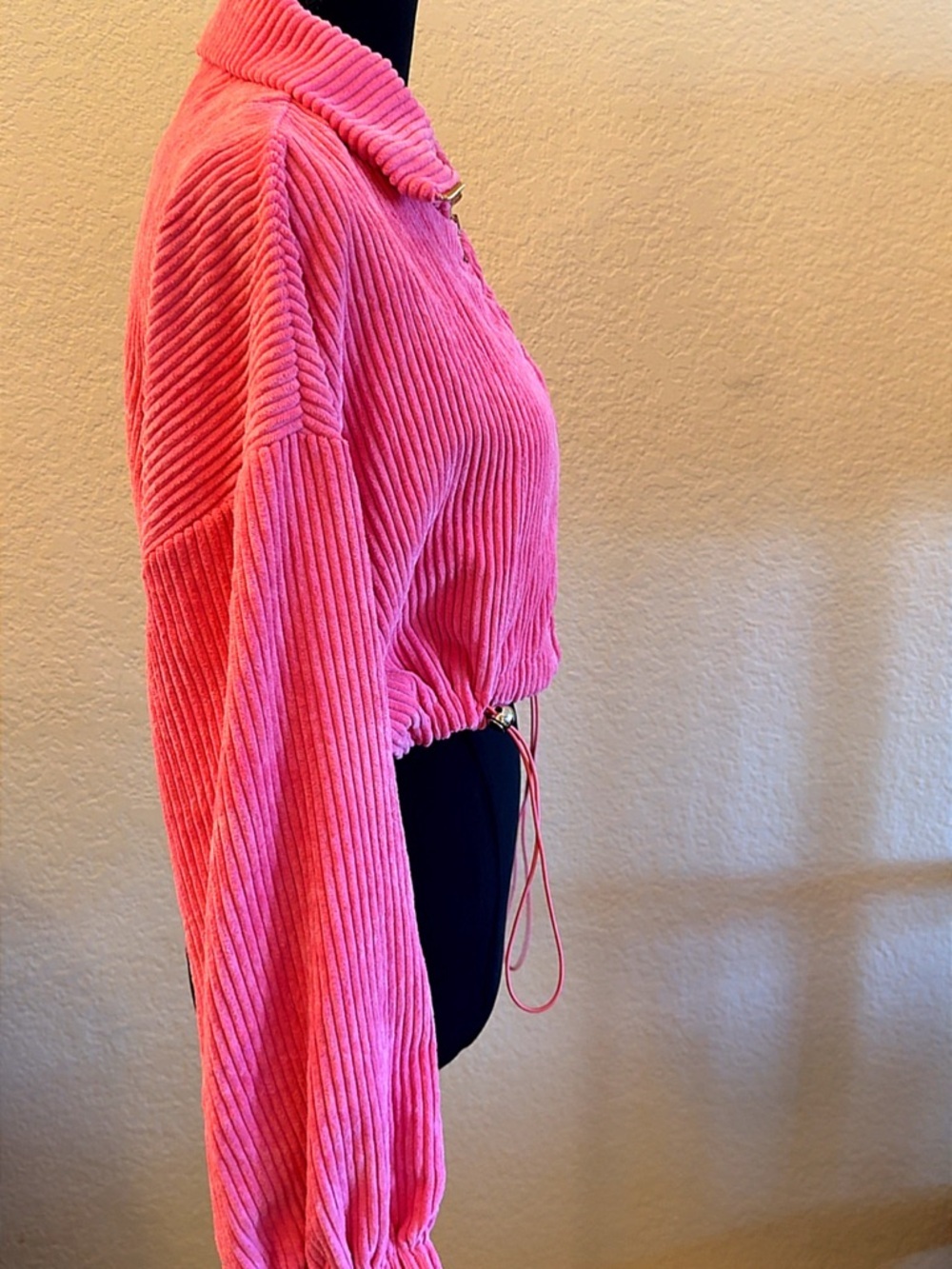 bella bliss Pink Corduroy Zip Bomber Jacket - Picture 6 of 10
